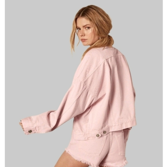 NWOT Boyish Oversized Limited Edition Denim Jacket in Pink Panther - Picture 2 of 4